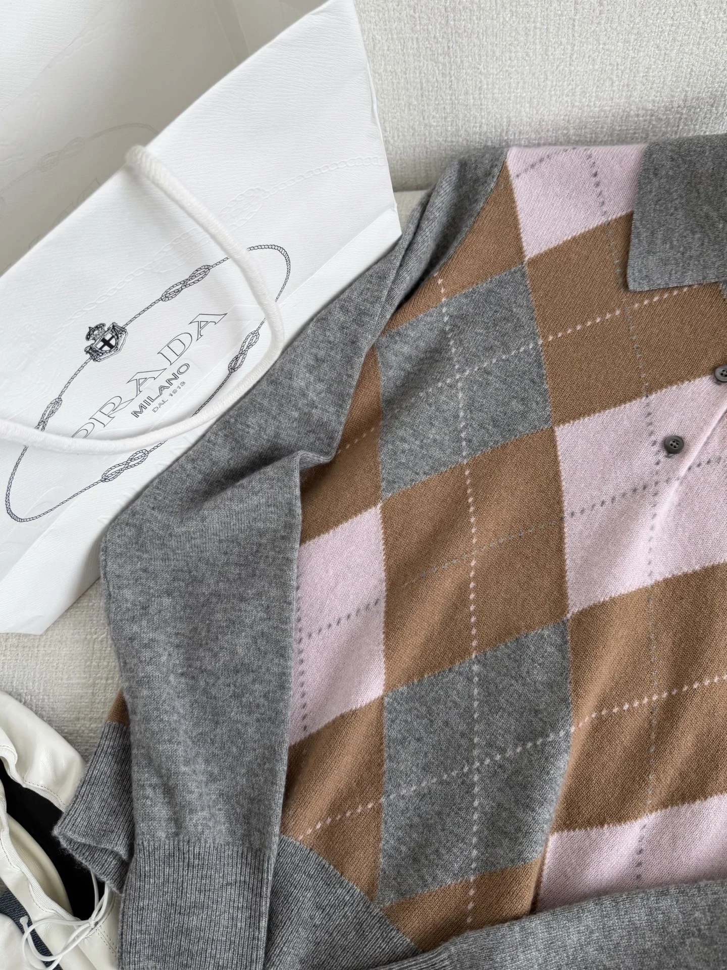 PRADA Sweaters Grey-Pink-Brown S-L C55202609063615 - Image 3
