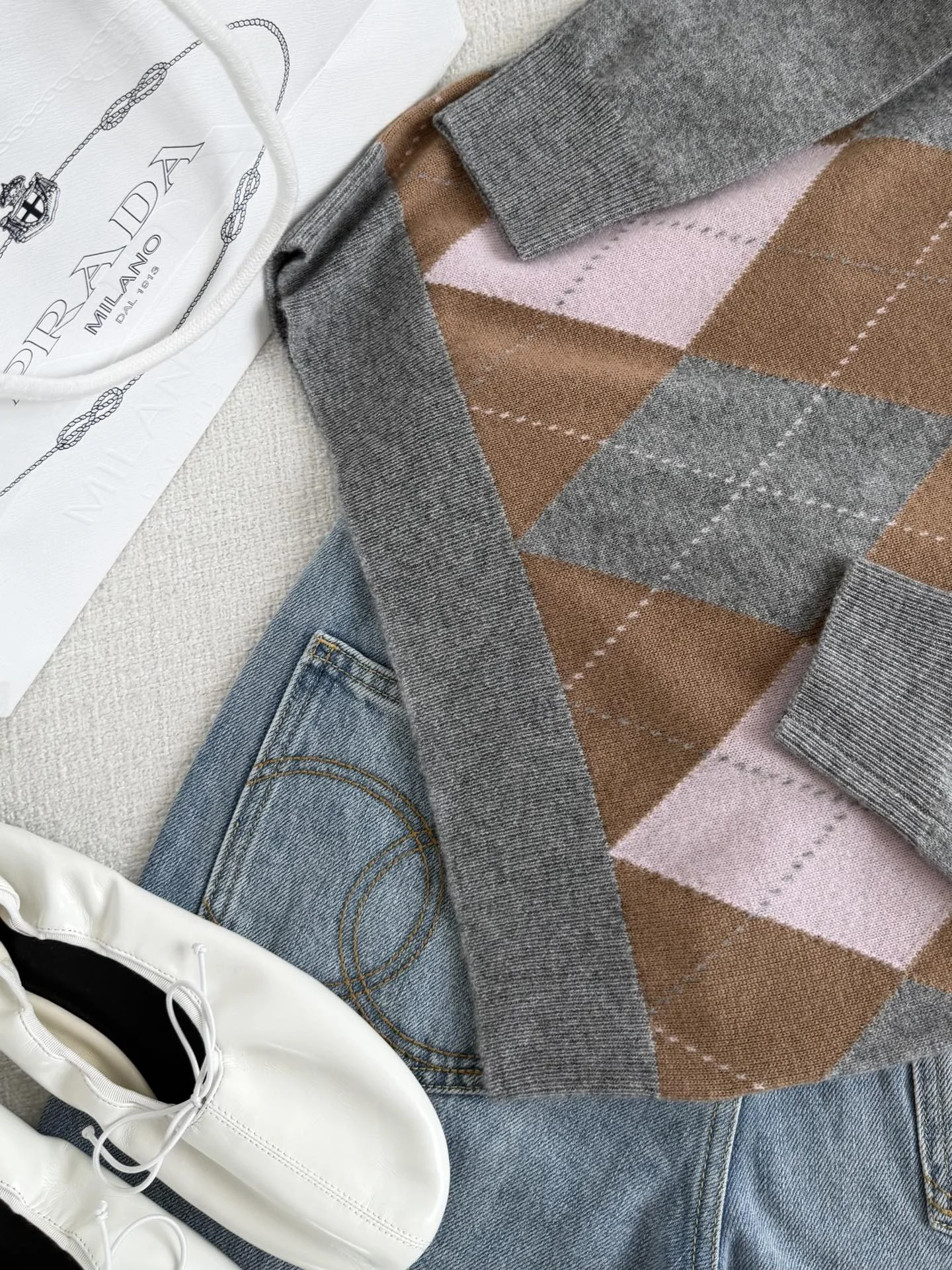 PRADA Sweaters Grey-Pink-Brown S-L C55202609063615 - Image 6