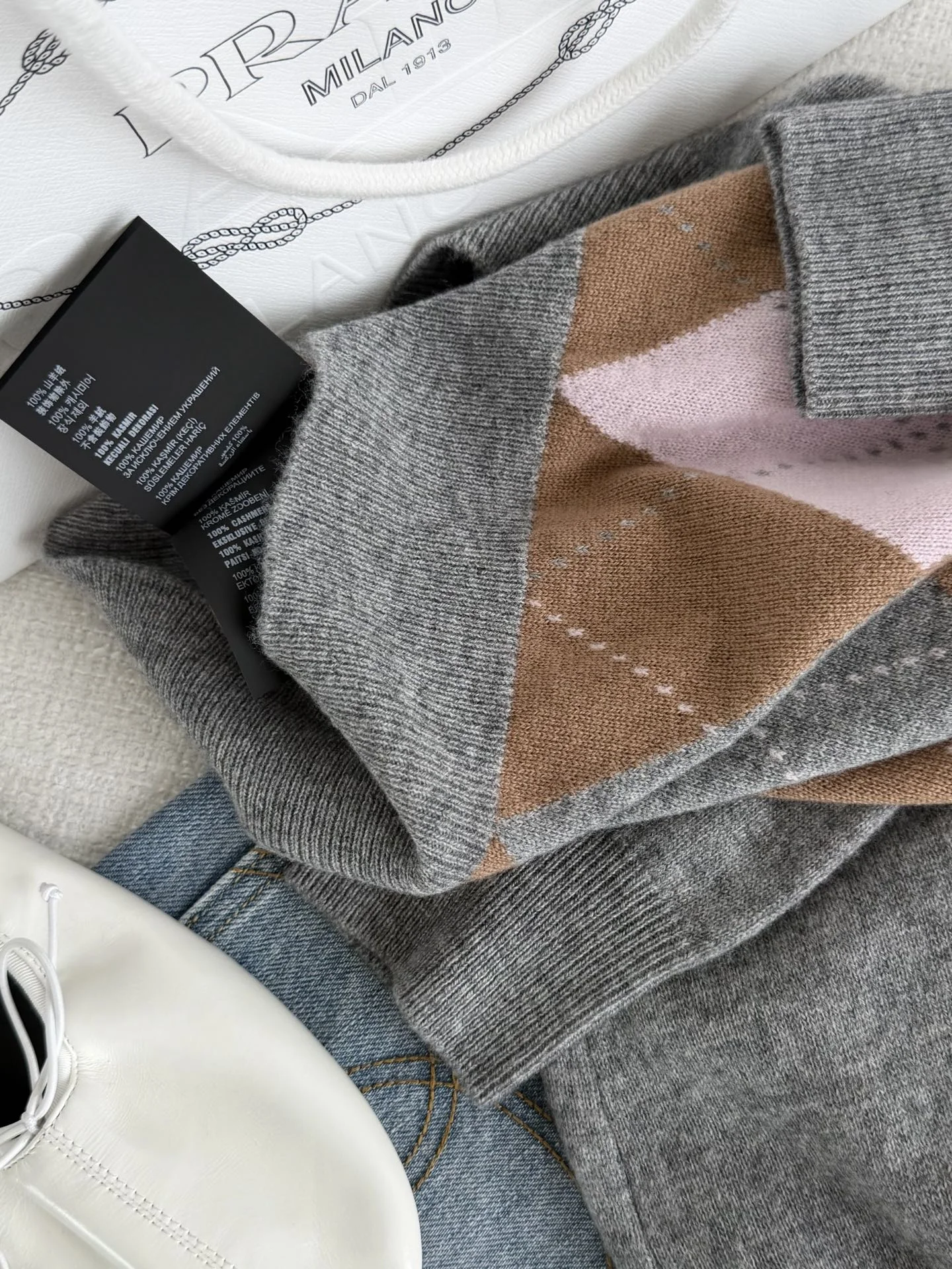 PRADA Sweaters Grey-Pink-Brown S-L C55202609063615 - Image 7