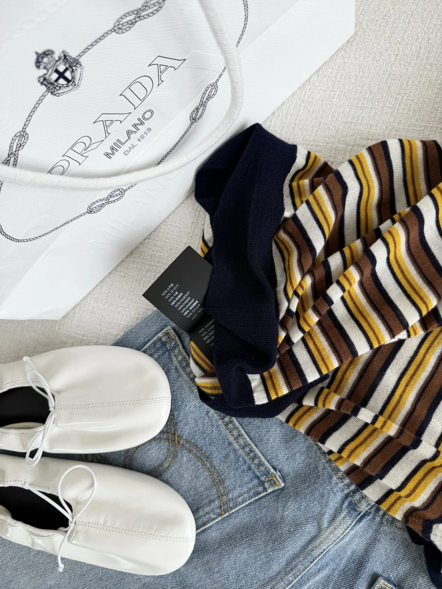 PRADA T-shirts Brown-White-Yellow-Navy S-L B40202609063614 - Image 7