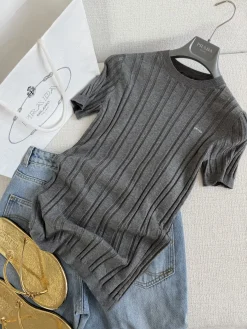 PRADA T-shirts Grey S-L B10202609060286