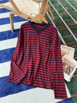 PRADA T-shirts Red-Navy S-L B25202609060038