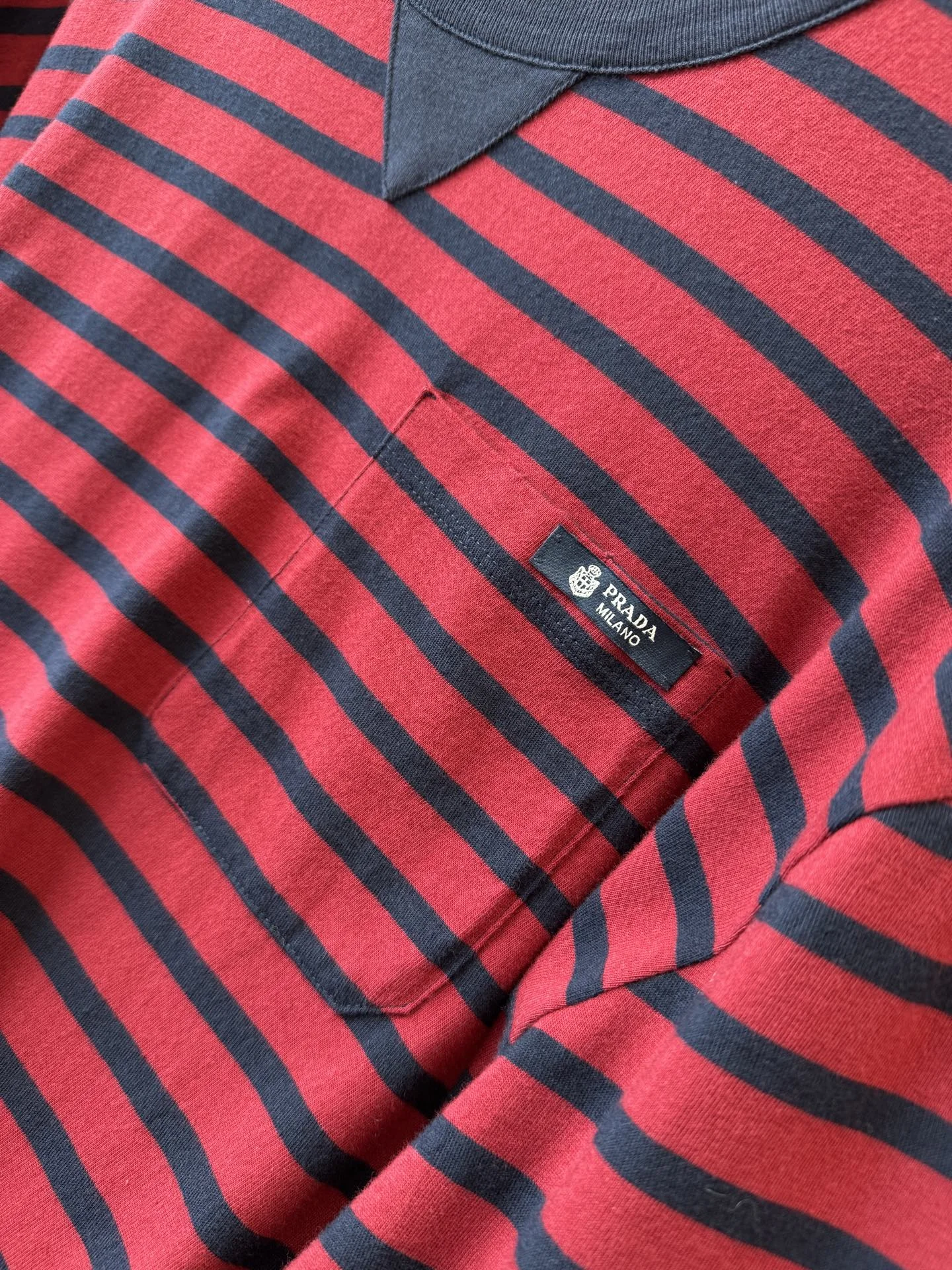 PRADA T-shirts Red-Navy S-L B25202609060038 - Image 5