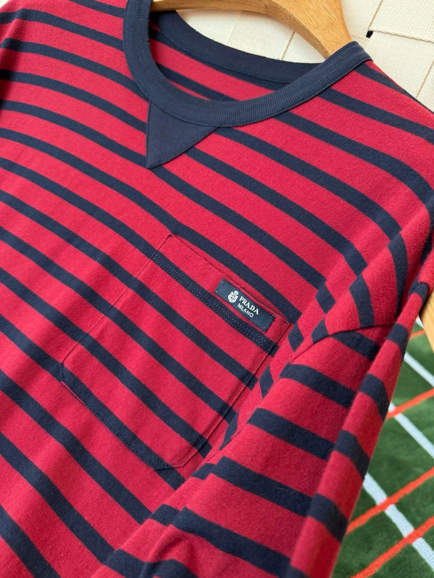 PRADA T-shirts Red-Navy S-L B25202609060038 - Image 8
