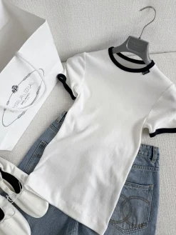 PRADA T-shirts White-Black S-L A85202609063129
