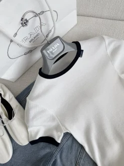 Alternative view of PRADA T-shirts White-Black S-L A85202609063129