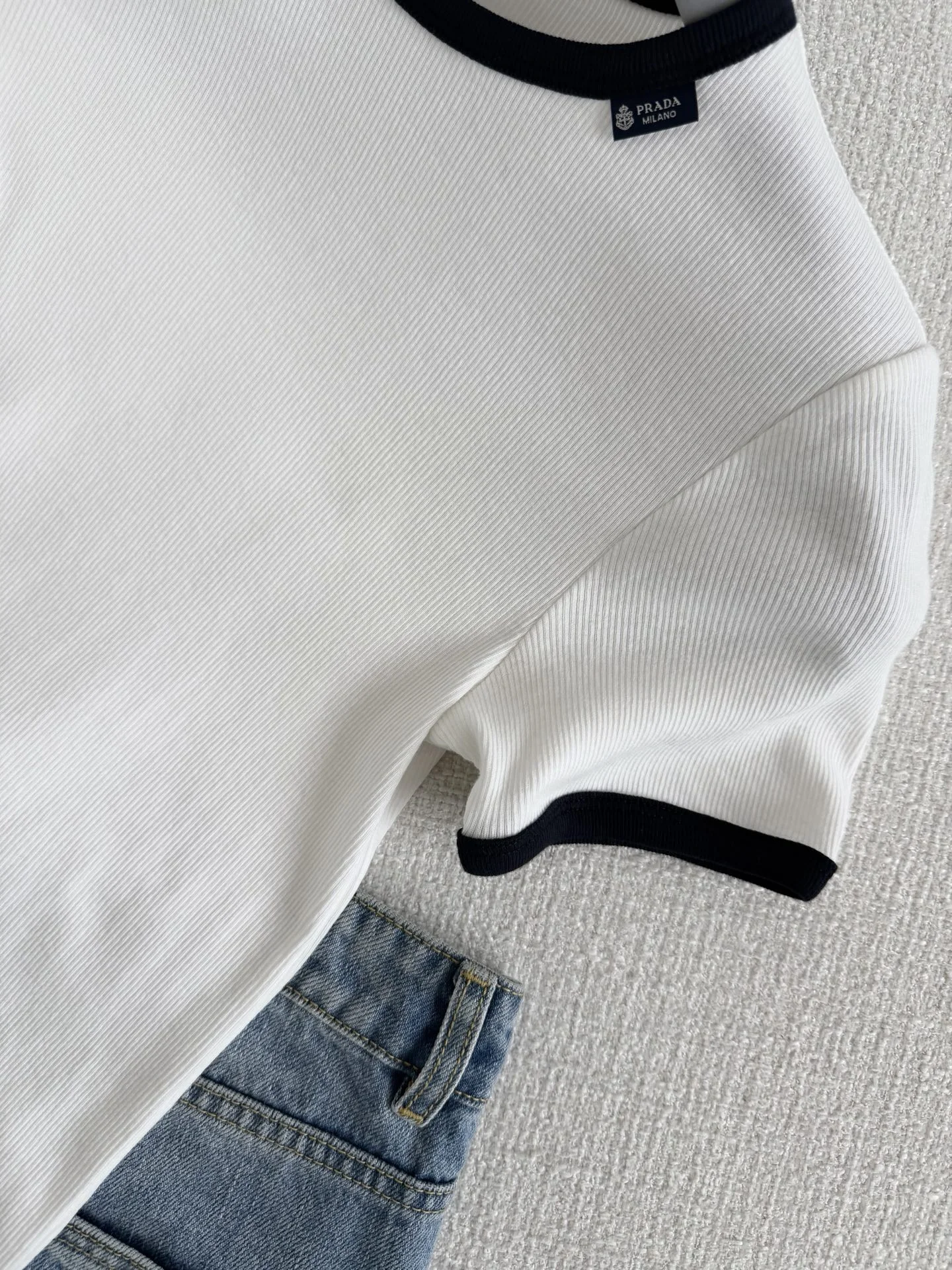 PRADA T-shirts White-Black S-L A85202609063129 - Image 6
