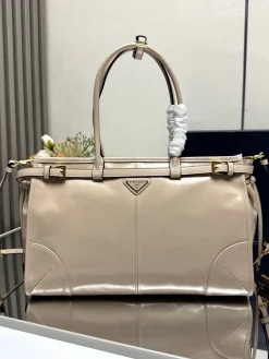 PRADA Totes Bags Beige-Gold 38X30X12CM G60202609090435