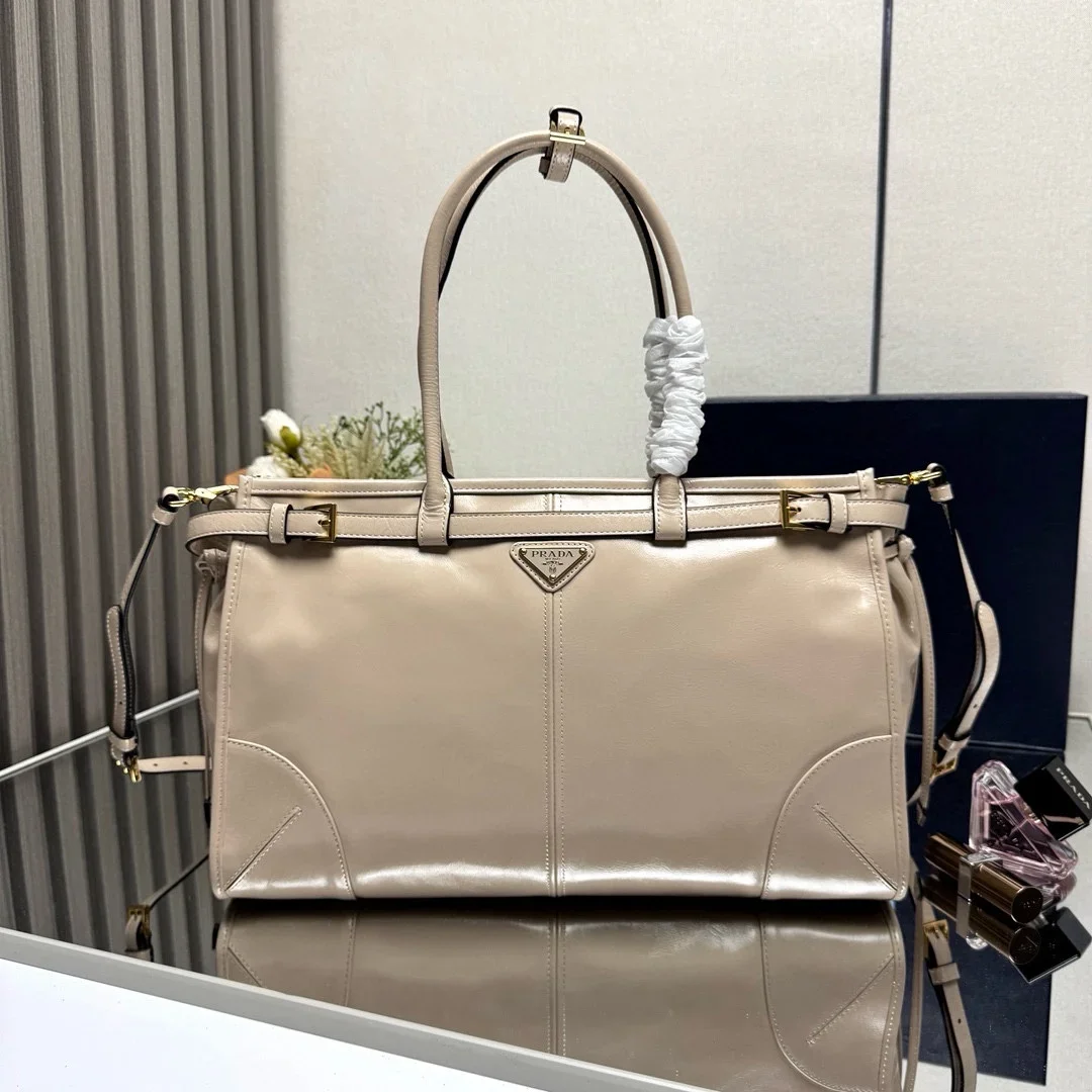 PRADA Totes Bags Beige-Gold 38X30X12CM G60202609090435