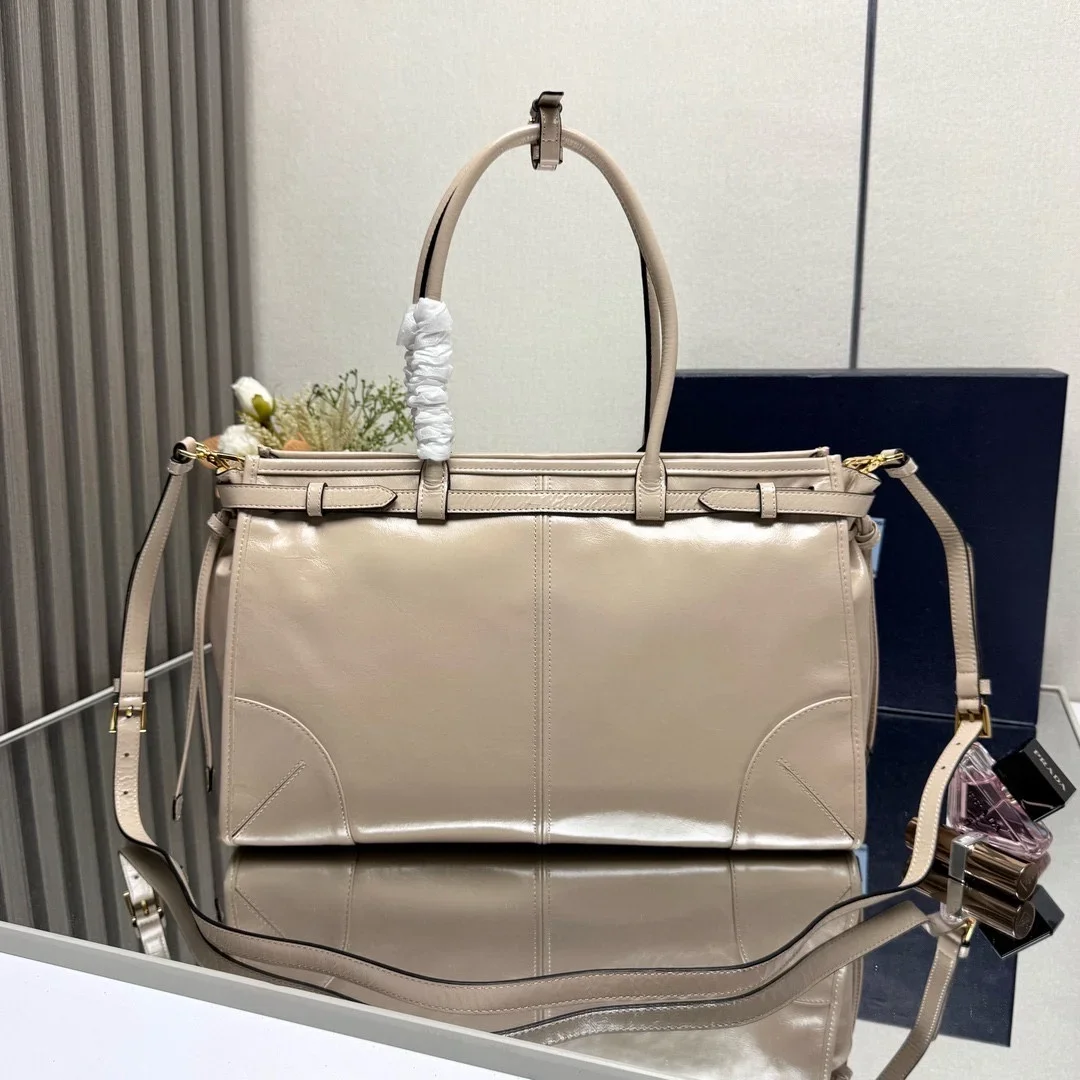 PRADA Totes Bags Beige-Gold 38X30X12CM G60202609090435 - Image 2