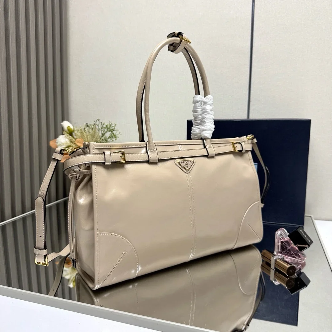 PRADA Totes Bags Beige-Gold 38X30X12CM G60202609090435 - Image 3