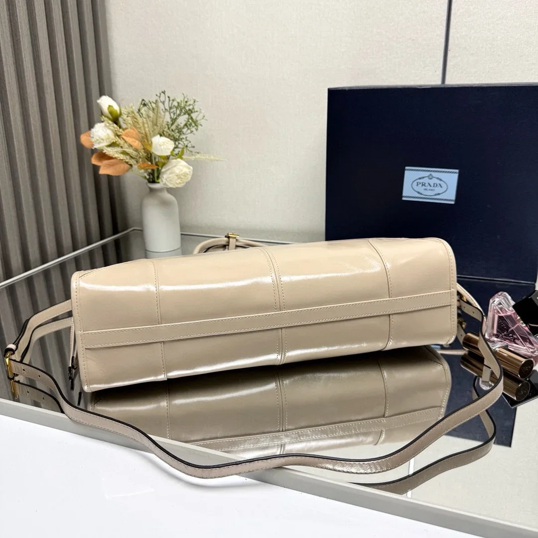 PRADA Totes Bags Beige-Gold 38X30X12CM G60202609090435 - Image 4