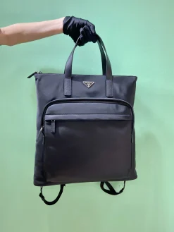 PRADA Totes Bags Black 38X42X10CM E80202609090434