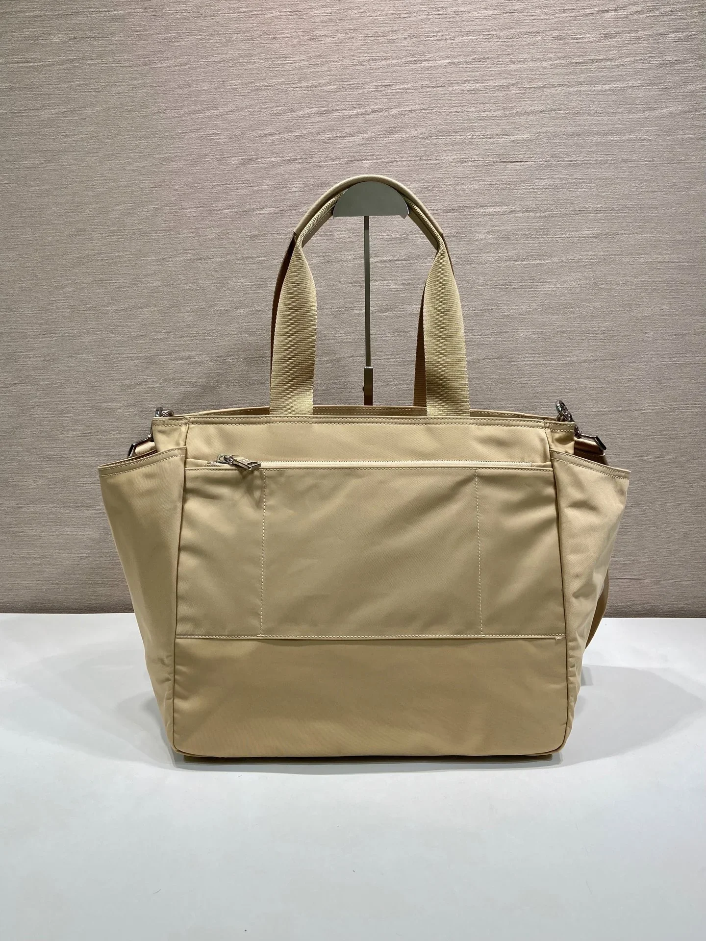PRADA Totes Bags Nylon Beige 35X30X17CM D80202609090433 - Image 5