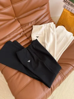 PRADA Trousers Black-Cream S-L B35202609063536
