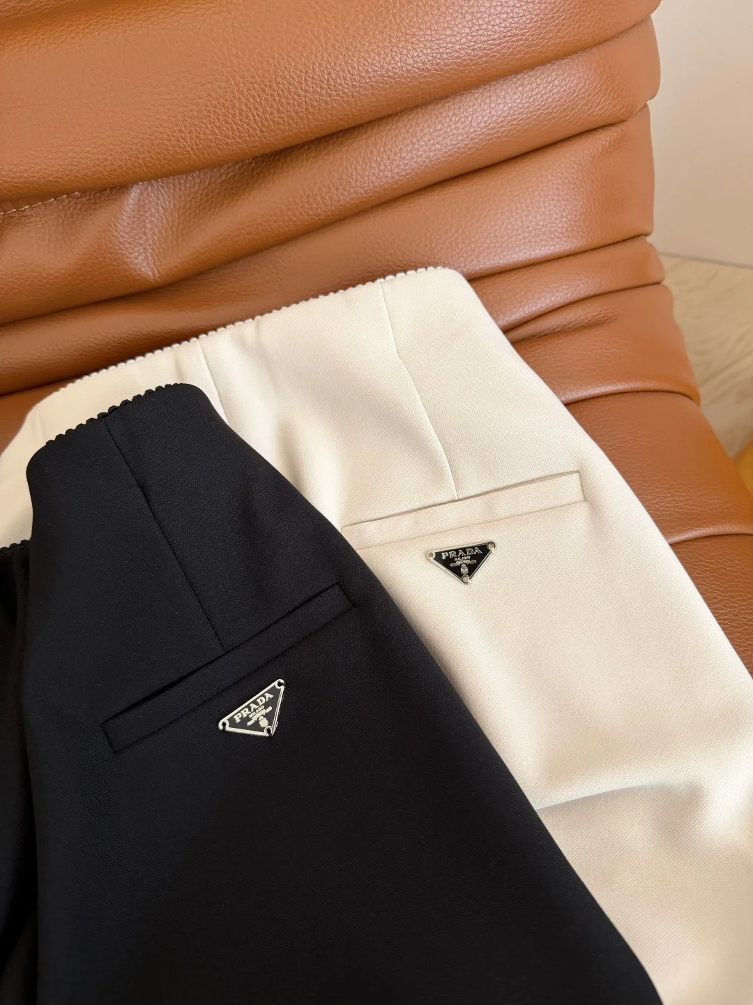 PRADA Trousers Black-Cream S-L B35202609063536 - Image 5