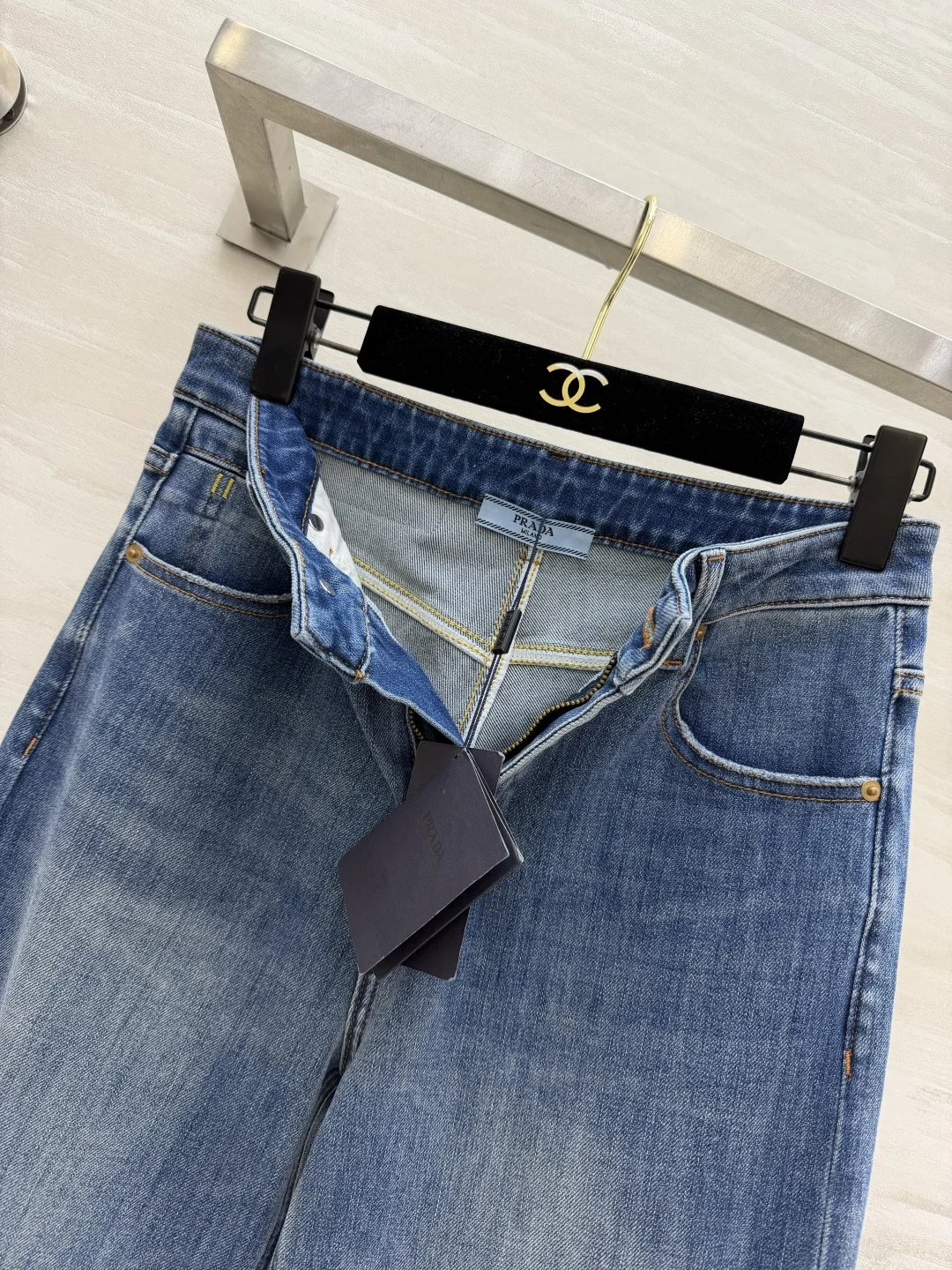 PRADA Trousers Blue 26-30 B80202609062611 - Image 8