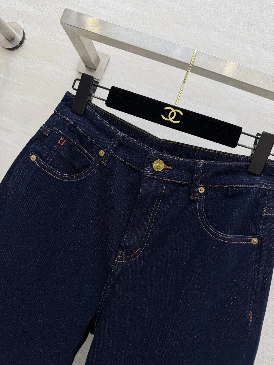 PRADA Trousers Denim Blue-Gold 26-30 B80202609062612 - Image 2