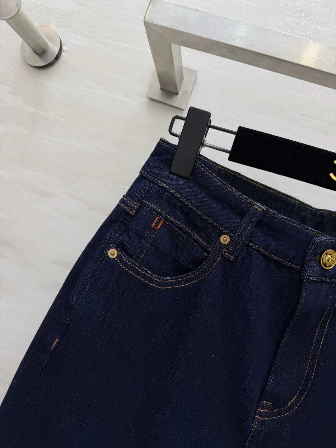 PRADA Trousers Denim Blue-Gold 26-30 B80202609062612 - Image 3