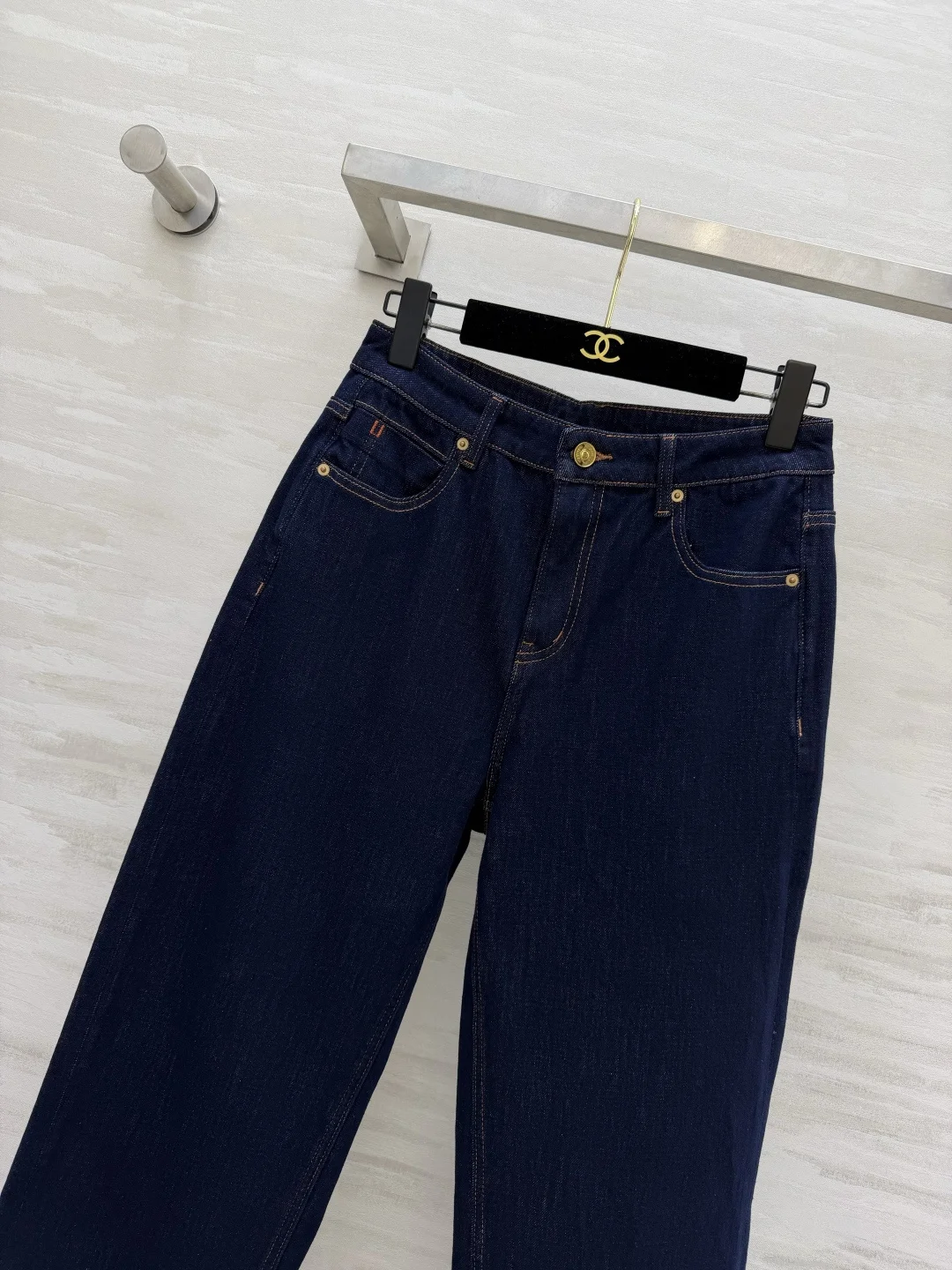 PRADA Trousers Denim Blue-Gold 26-30 B80202609062612 - Image 4