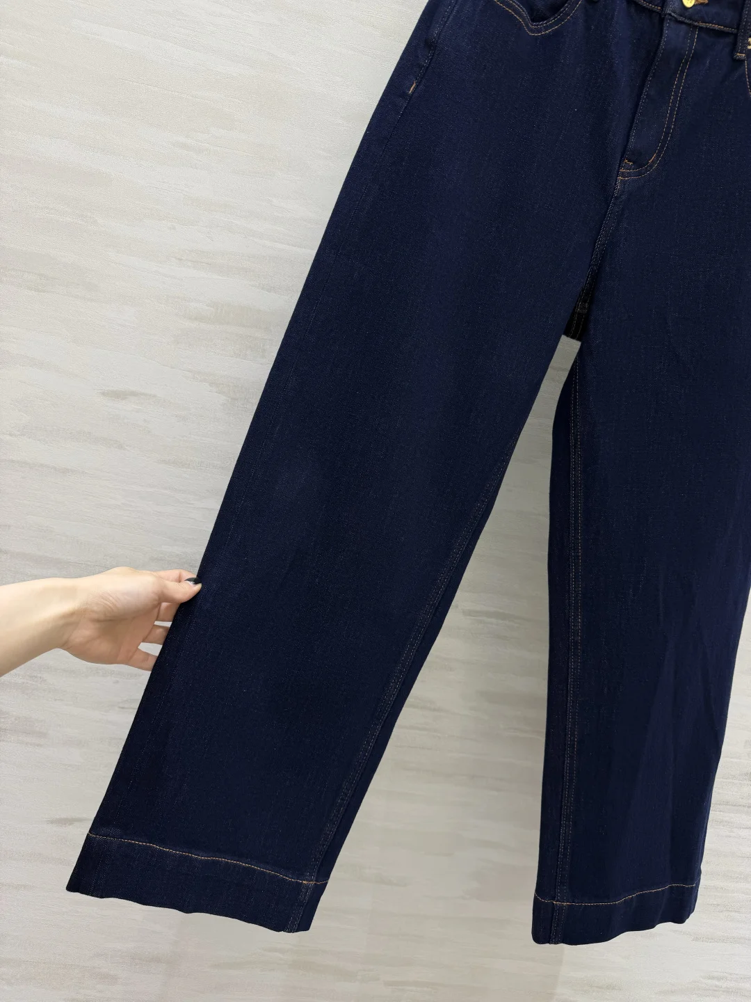 PRADA Trousers Denim Blue-Gold 26-30 B80202609062612 - Image 5