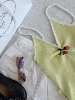 Alternative view of PRADA Vests Yellow-White S-L B40202609063133