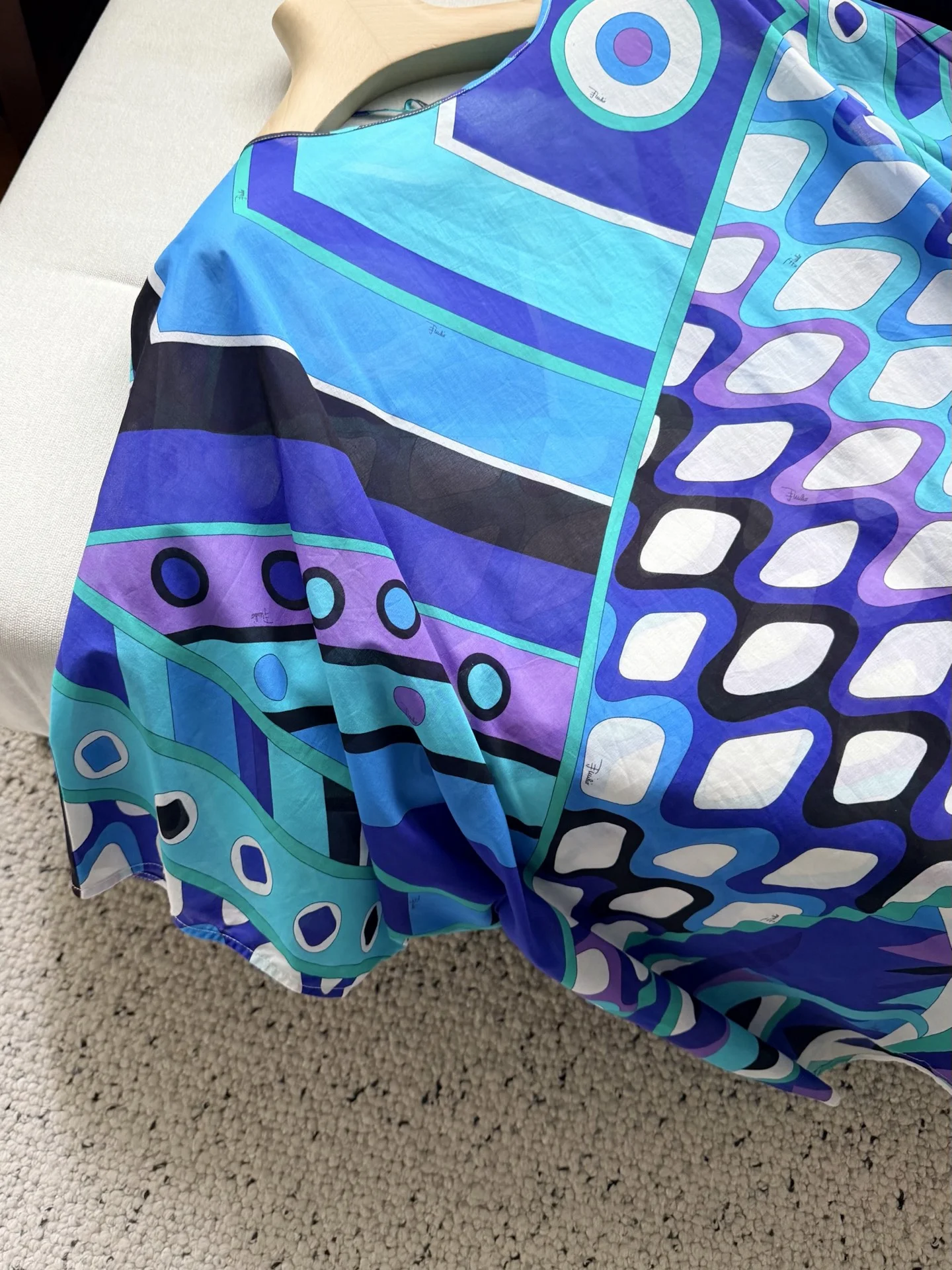 PUCCI Dresses Cotton Blue-Purple One Size C15202609063523 - Image 4
