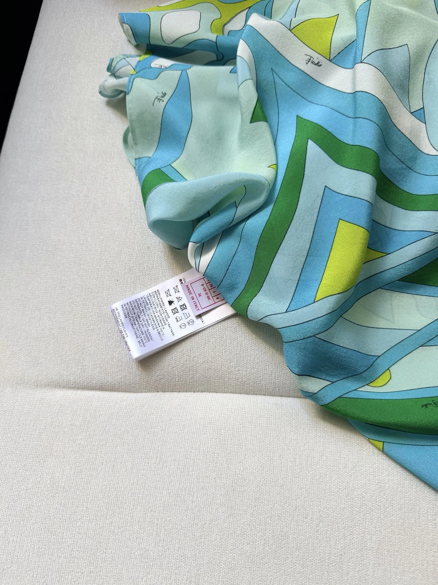 PUCCI Dresses Silk Crepe Blue-Green 36-42 F15202609062401 - Image 8