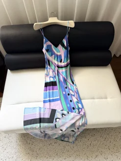 PUCCI Dresses Silk Crepe Purple-Blue-Green 36-42 F15202609060917