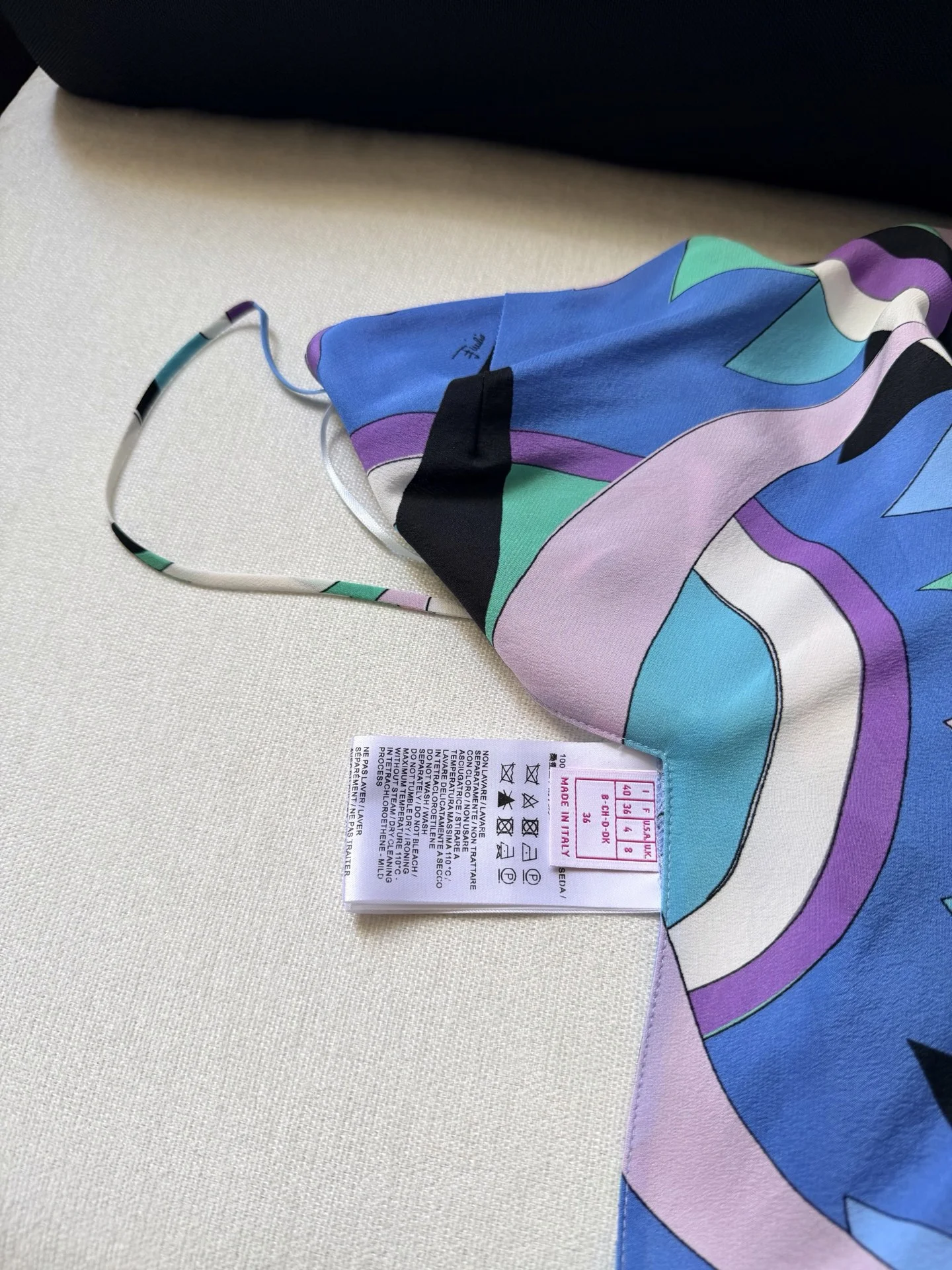 PUCCI Dresses Silk Crepe Purple-Blue-Green 36-42 F15202609060917 - Image 8