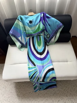 PUCCI Dresses Silk Twill Blue-Green 36-42 A020202609062444