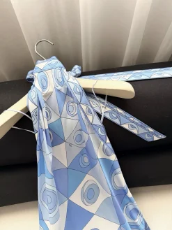 Alternative view of PUCCI Dresses Silk Twill Blue-White 36-42 F15202609062417