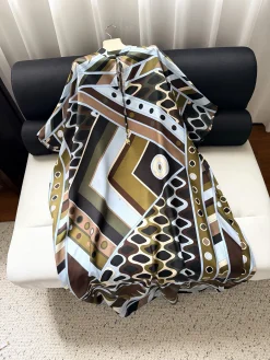 PUCCI Dresses Silk Twill Brown-Black 36-42 I20202609063526