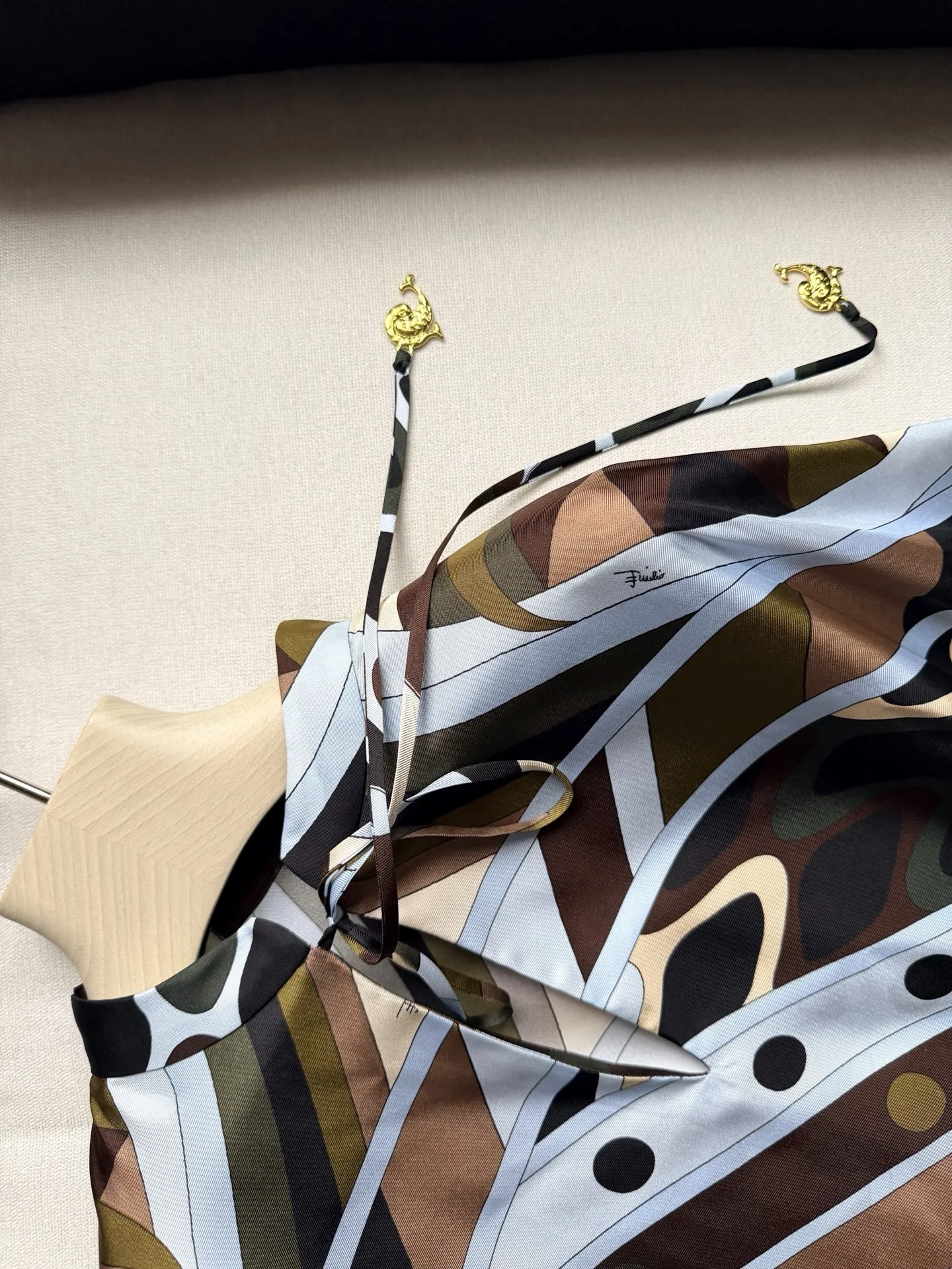 PUCCI Dresses Silk Twill Brown-Black 36-42 I20202609063526 - Image 2