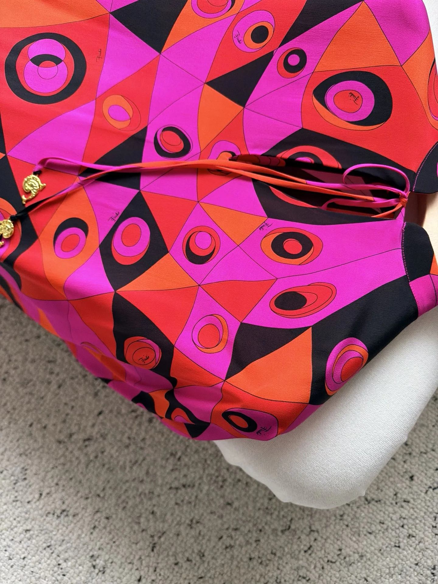 PUCCI Dresses Silk Twill Pink-Orange-Black 36-42 I20202609063515 - Image 3