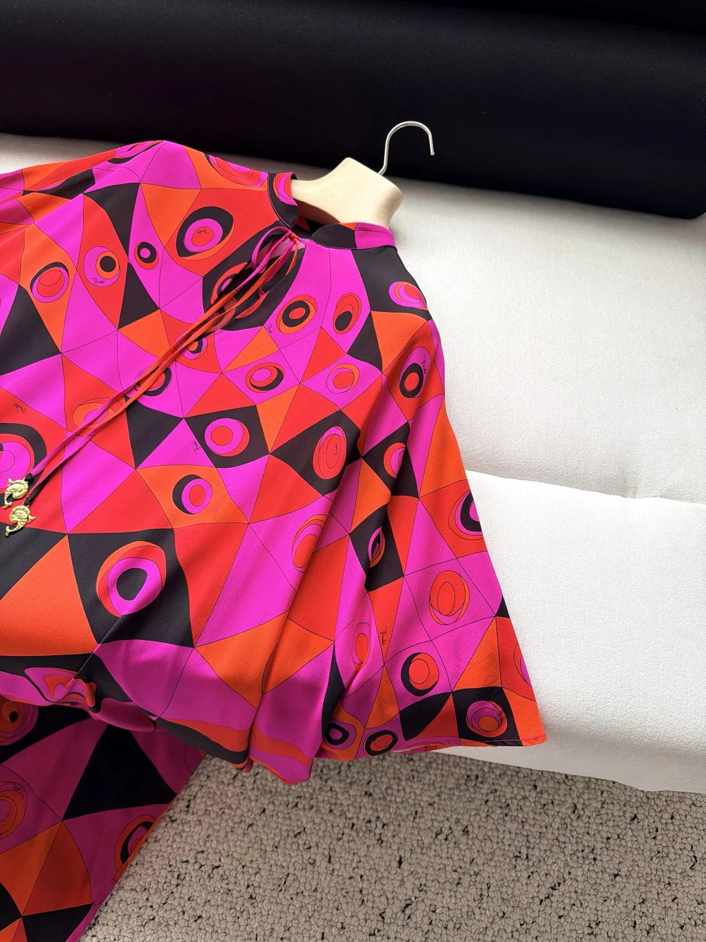 PUCCI Dresses Silk Twill Pink-Orange-Black 36-42 I20202609063515 - Image 4
