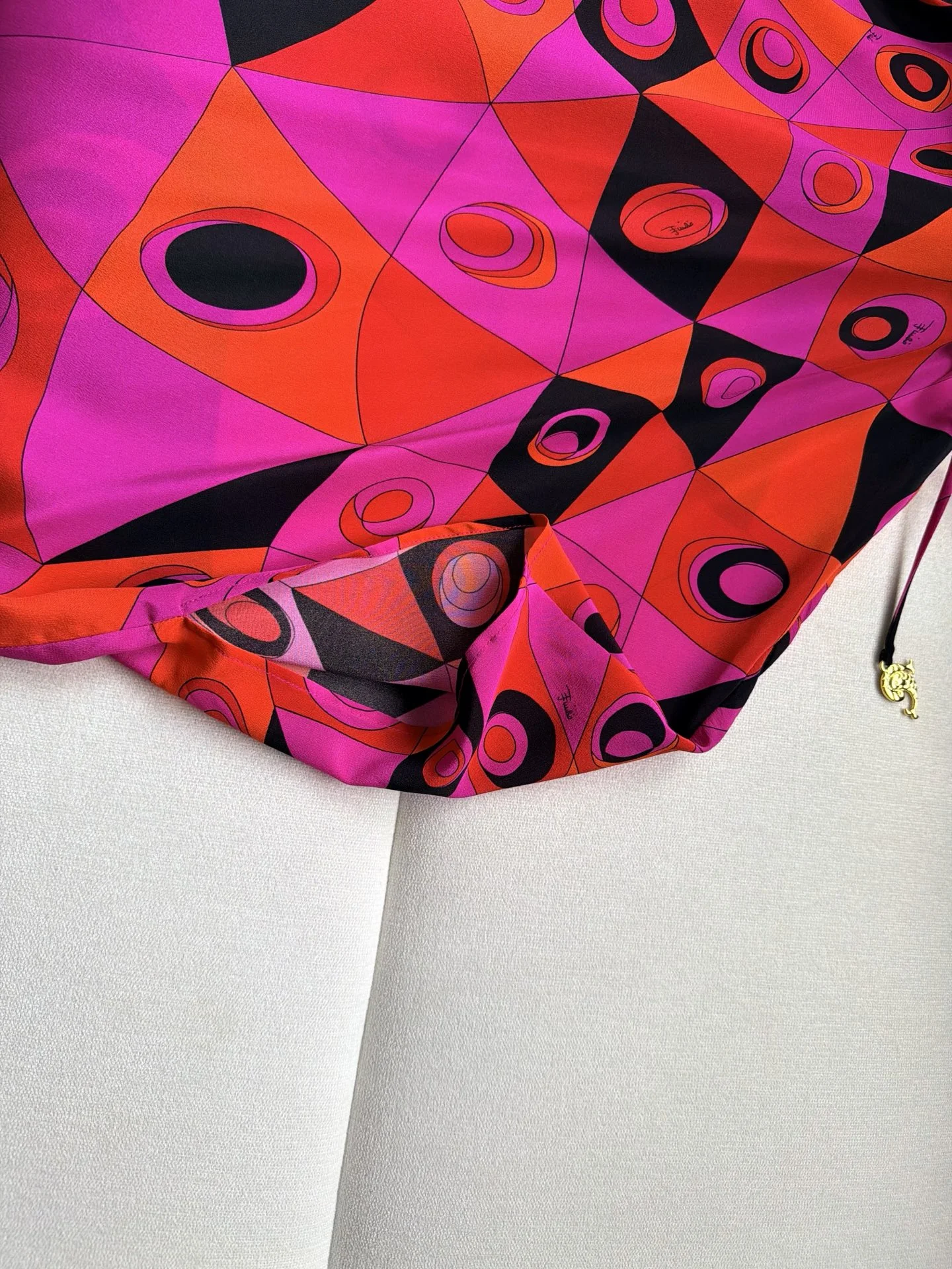 PUCCI Dresses Silk Twill Pink-Orange-Black 36-42 I20202609063515 - Image 5