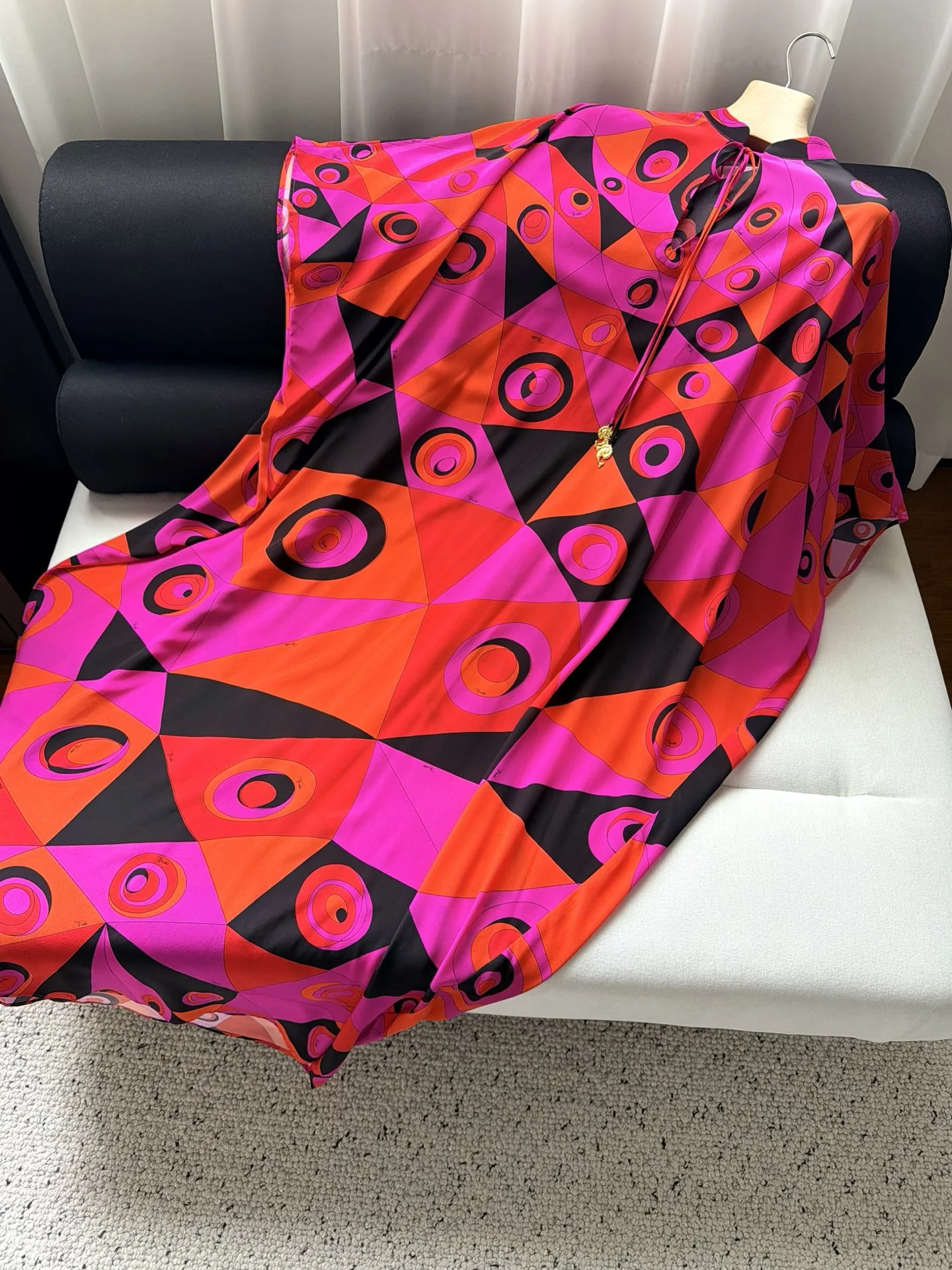 PUCCI Dresses Silk Twill Pink-Orange-Black 36-42 I20202609063515 - Image 7