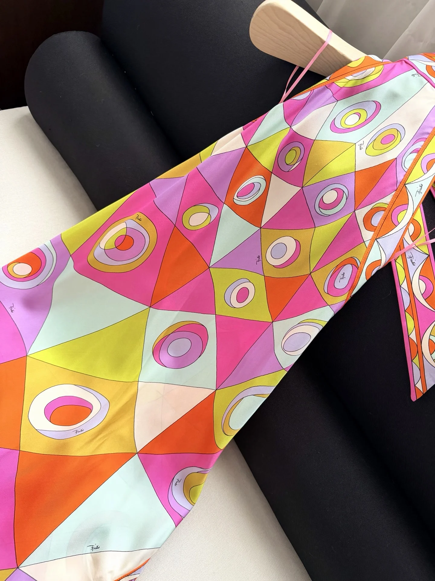 PUCCI Dresses Silk Twill Pink-Orange-Yellow-Green-Purple 36-42 F15202609063513 - Image 4