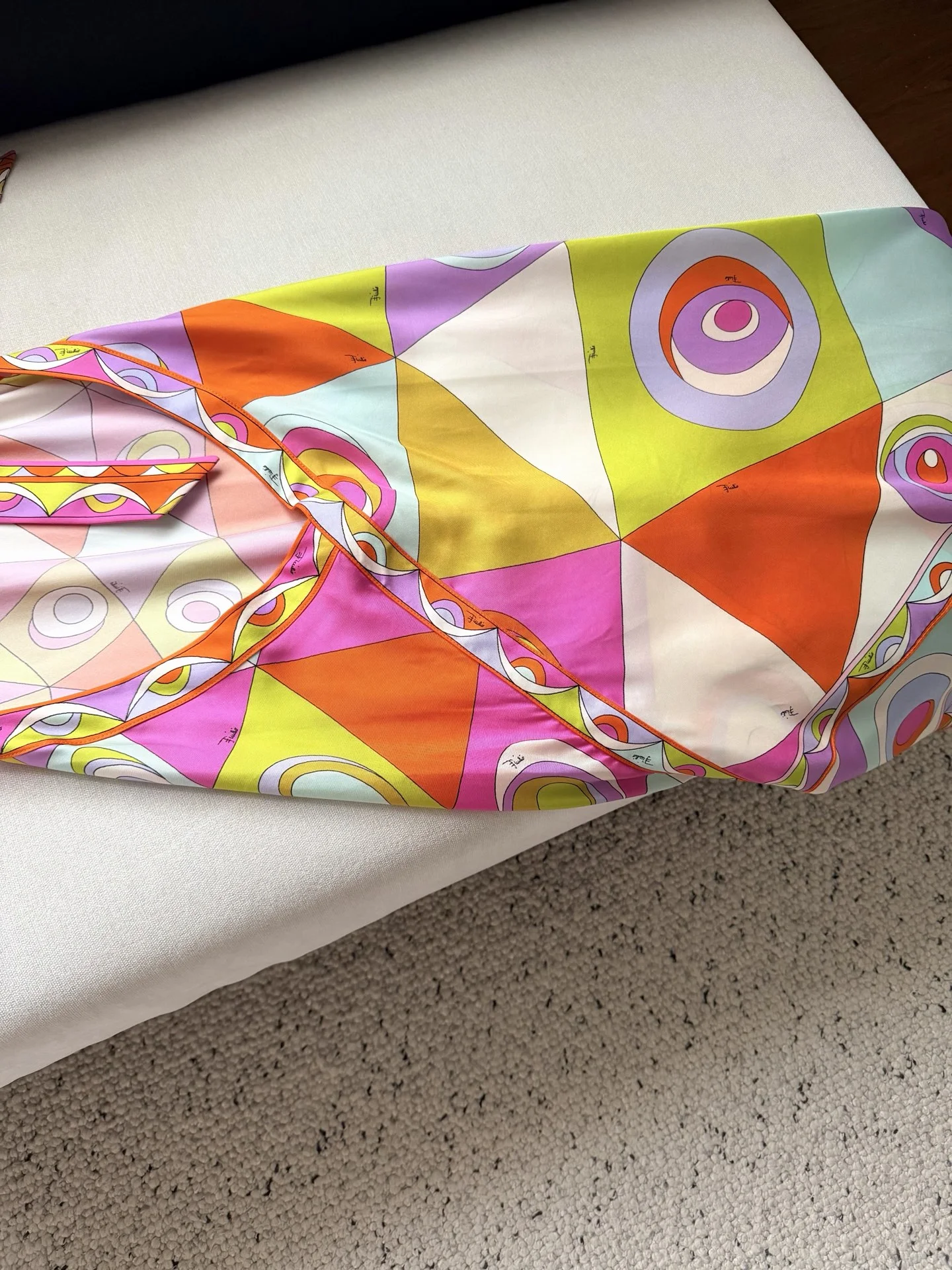 PUCCI Dresses Silk Twill Pink-Orange-Yellow-Green-Purple 36-42 F15202609063513 - Image 5