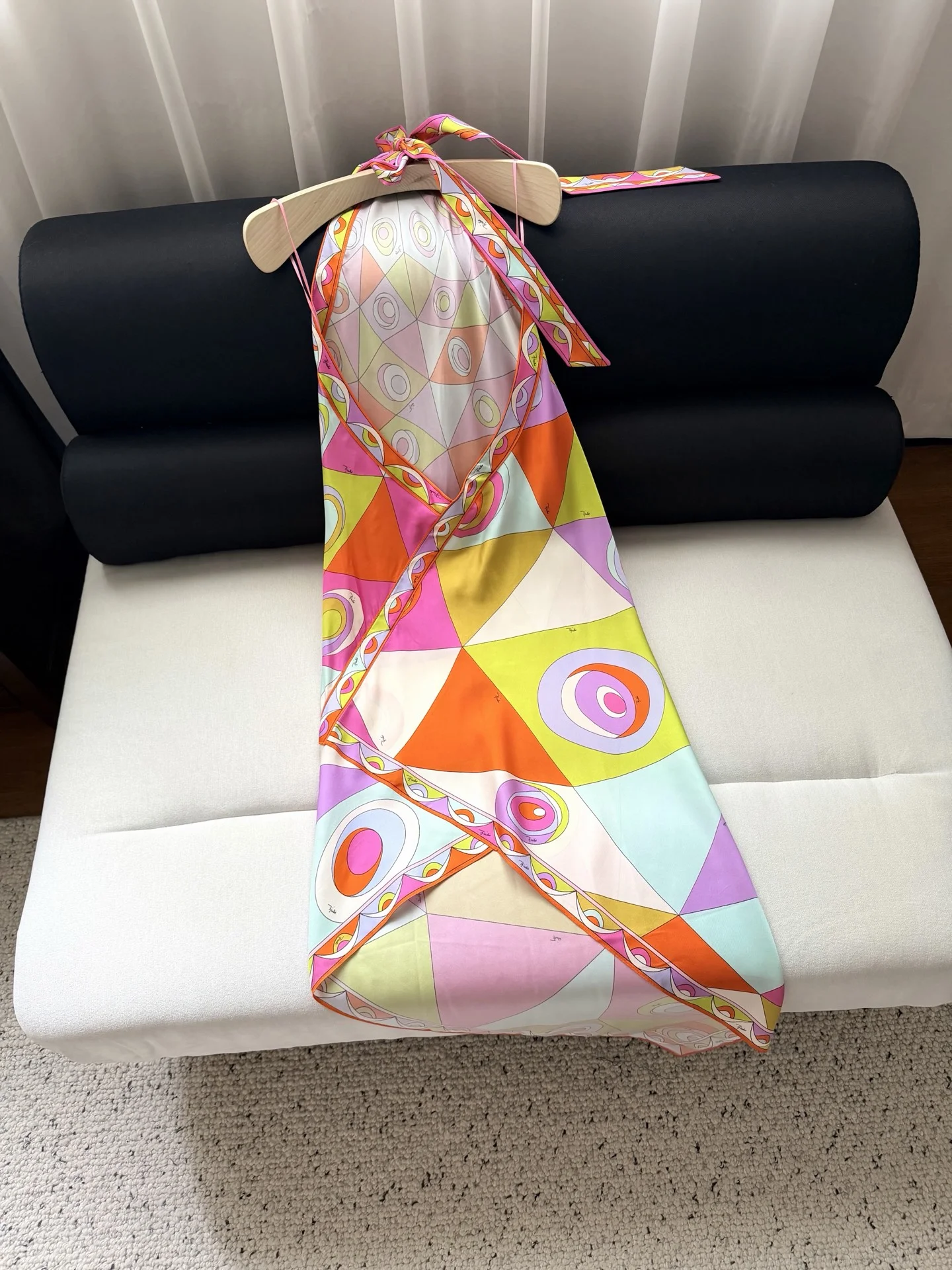 PUCCI Dresses Silk Twill Pink-Orange-Yellow-Green-Purple 36-42 F15202609063513 - Image 9