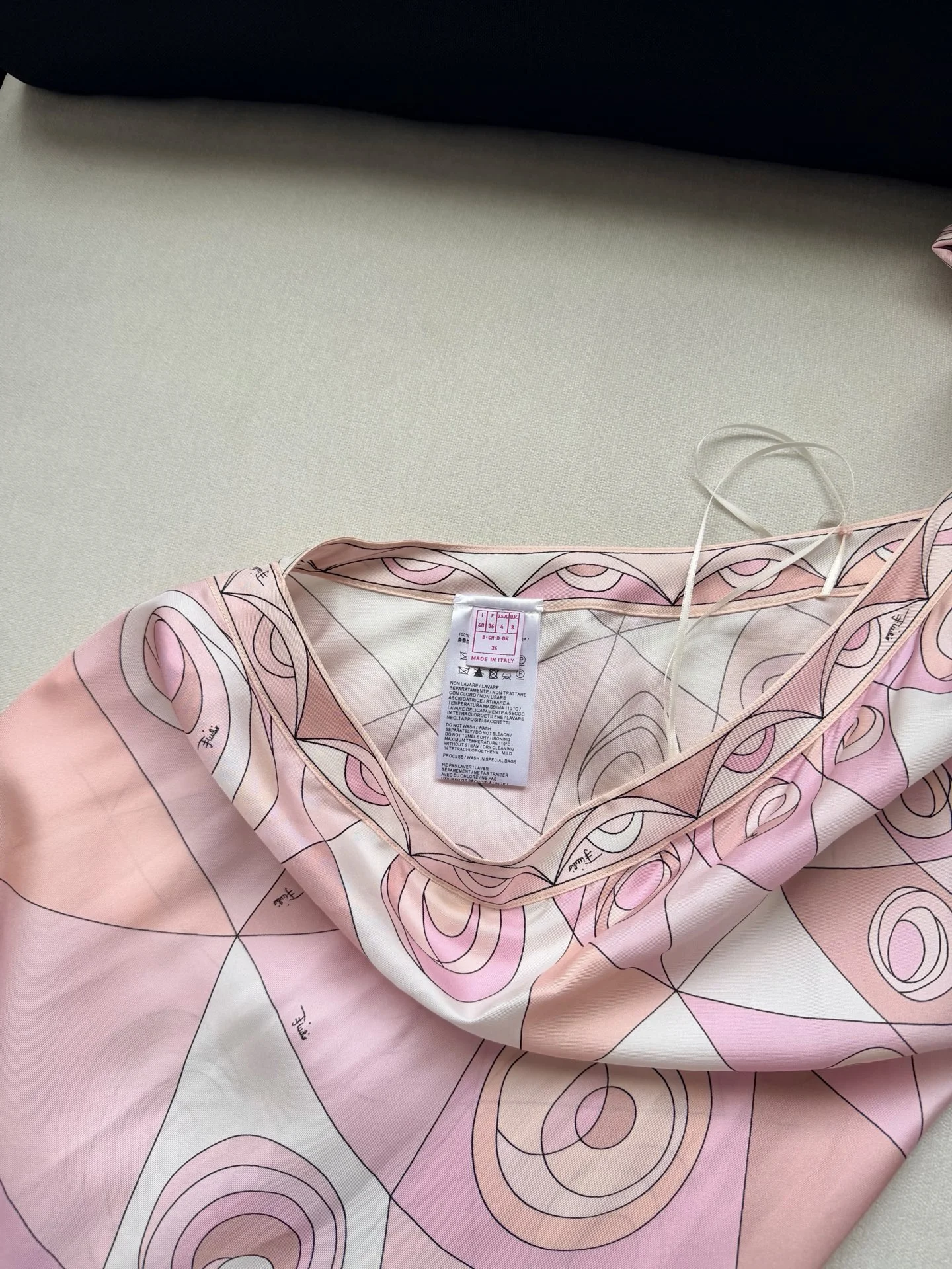 PUCCI Dresses Silk Twill Pink-White 36-42 E15202609060978 - Image 8