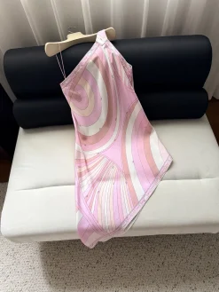 PUCCI Dresses Silk Twill Pink-White 36-42 E85202609060930