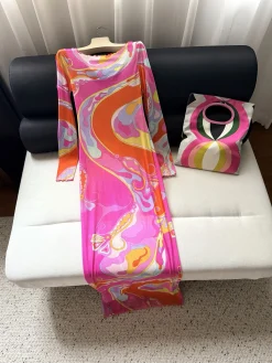 PUCCI Dresses Tulle Pink-Orange 36-42 B15202609063517