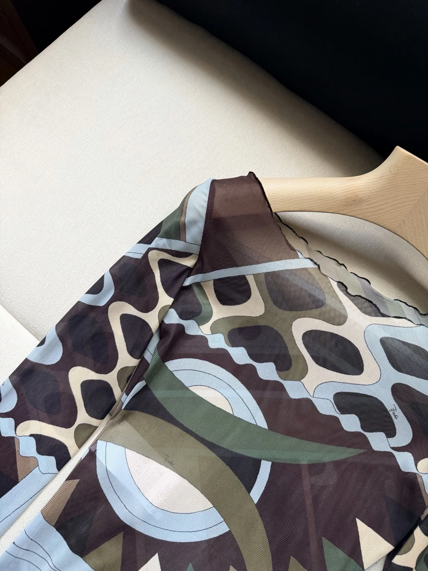 PUCCI Shirts Mesh Brown-Green 36-42 A90202609060960 - Image 4