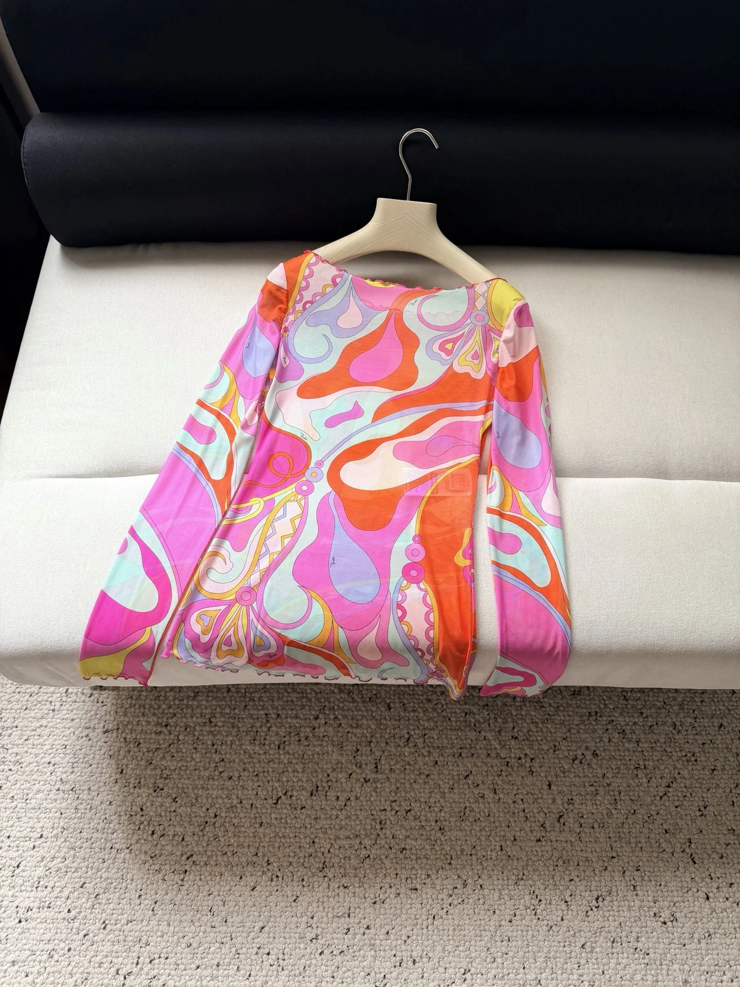 PUCCI Shirts Mesh Pink-Orange-Purple-Yellow-Blue 36-42 A85202609063516