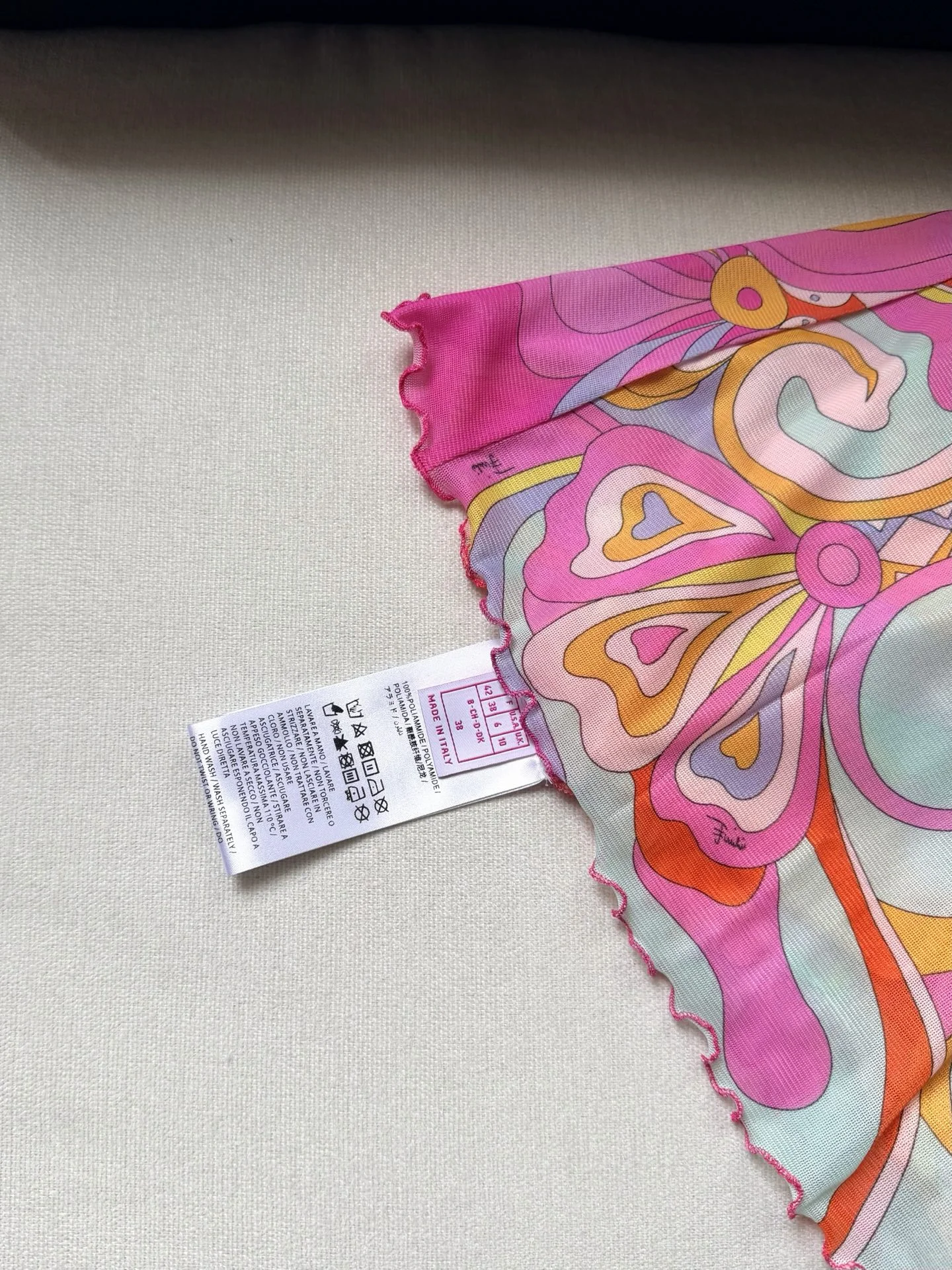 PUCCI Shirts Mesh Pink-Orange-Purple-Yellow-Blue 36-42 A85202609063516 - Image 8