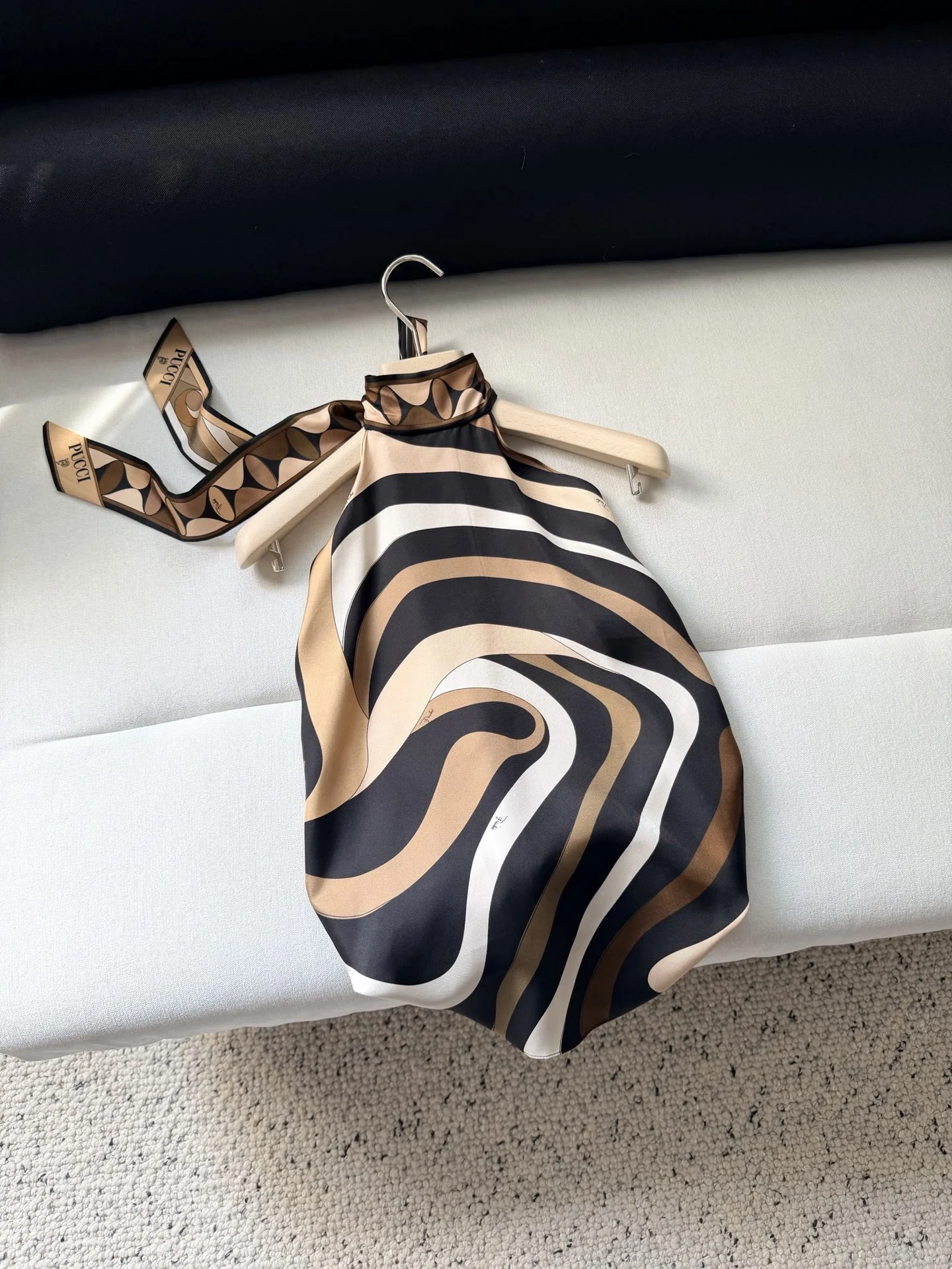 PUCCI Shirts Silk Twill Black-Brown-White One Size C25202609060962 - Image 2