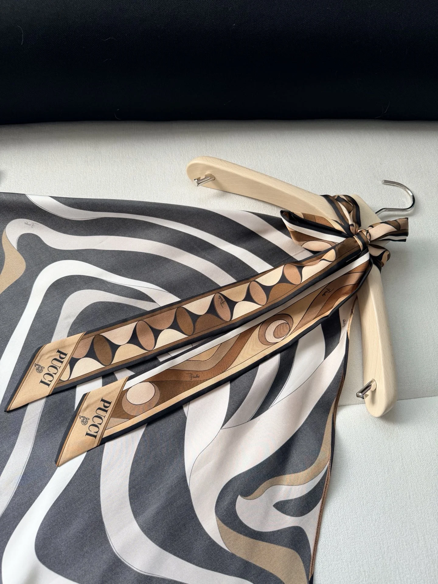 PUCCI Shirts Silk Twill Black-Brown-White One Size C25202609060962 - Image 4