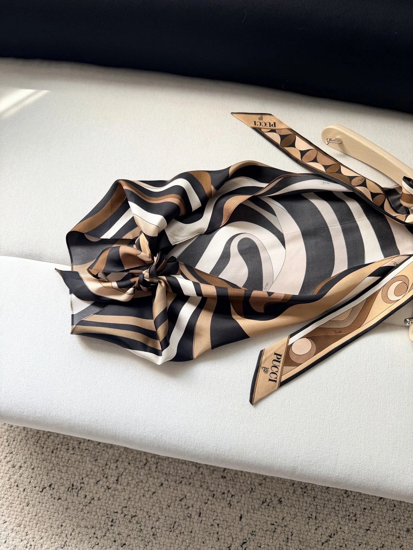 PUCCI Shirts Silk Twill Black-Brown-White One Size C25202609060962 - Image 9